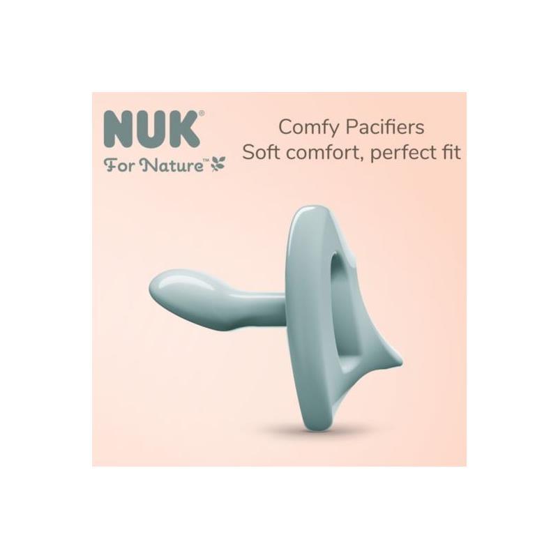 Nuk - 2Pk Girl Comfy 100% Silicone Pacifier, 0/6M, Midnight Lavender Image 6