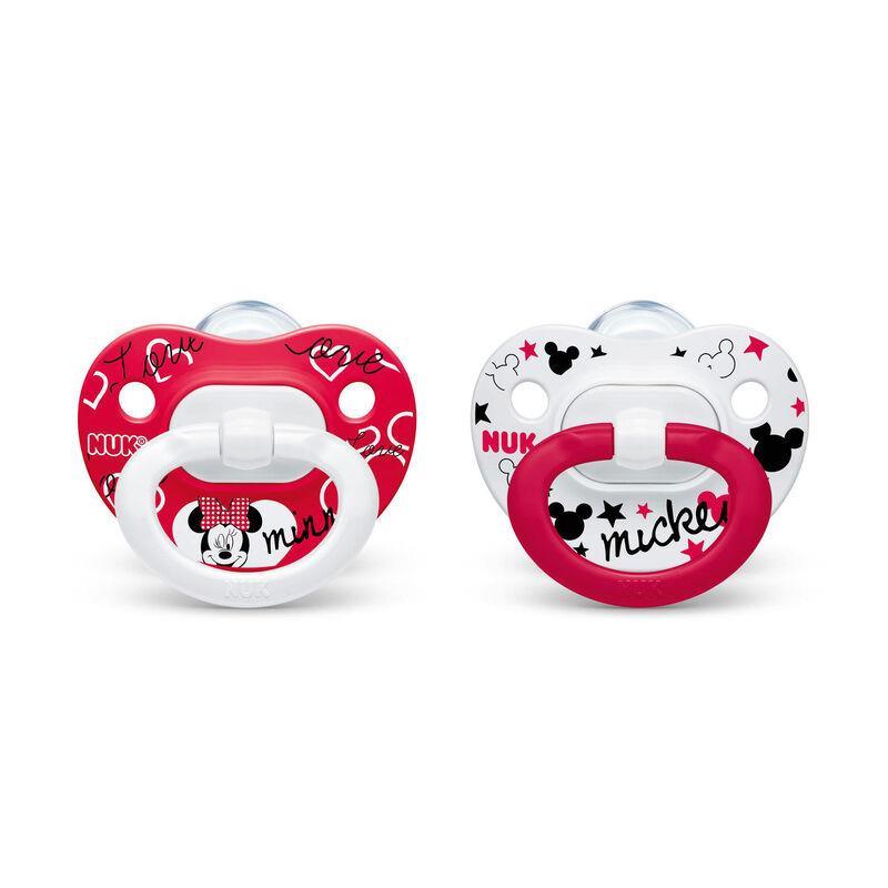 NUK - 2Pk Orthodontic Pacifiers Mickey/Minnie Mouse, 6/18M Image 2