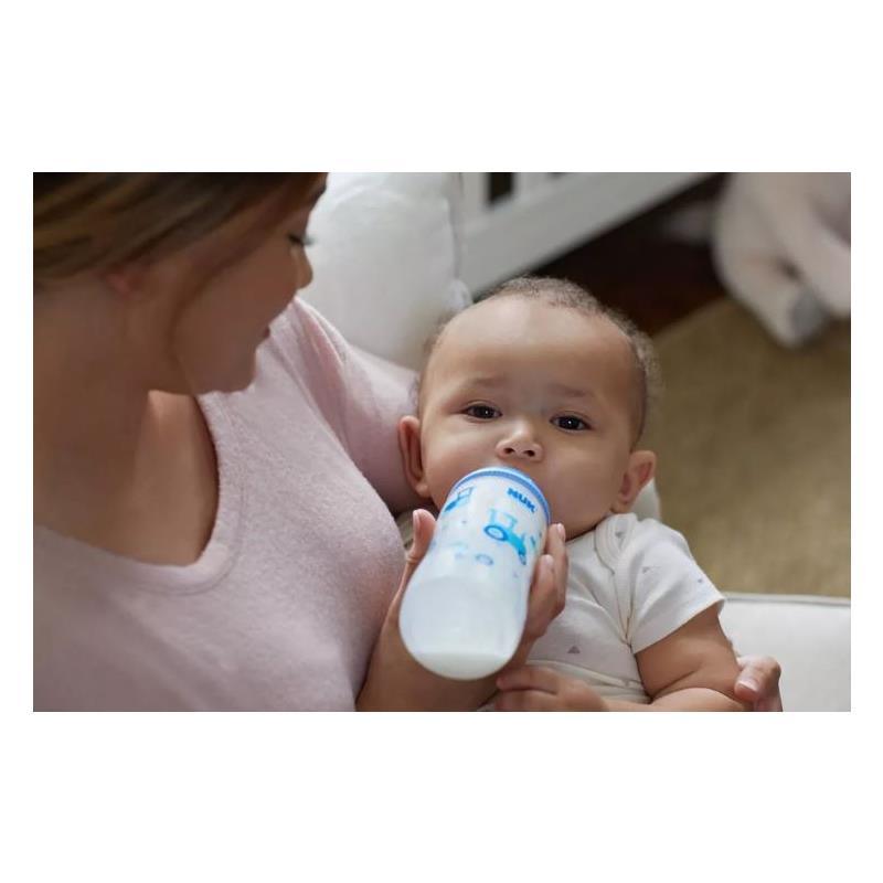 Nuk - 2Pk Smooth Flow Anti-Colic Baby Bottle with SafeTemp Image 2