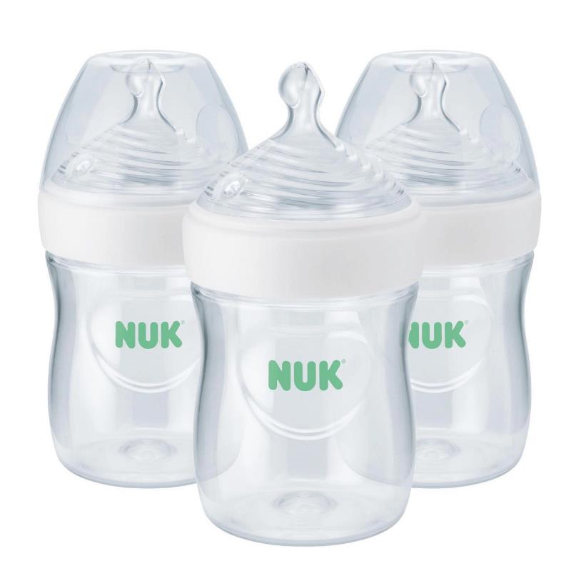 Nuk - 3Pk Bottle Simply Natural 5 Oz, Slow Flow Image 1
