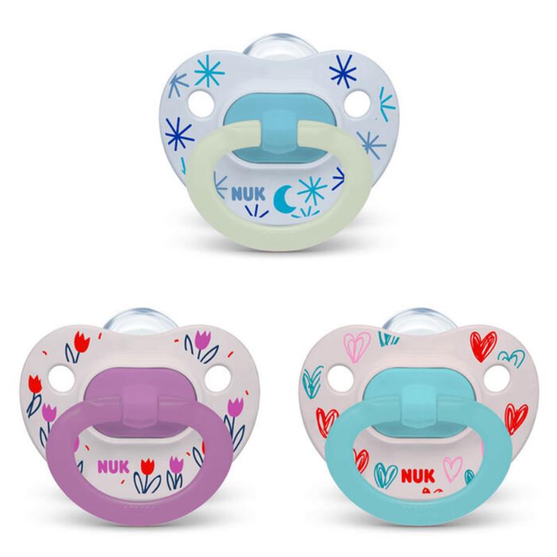 Nuk 3Pk Pacifier Value Pack, Assorted