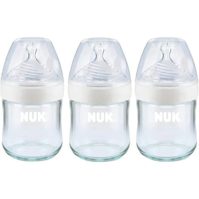 NUK - 3Pk Simply Natural Glass Baby Bottles, 4 Oz Image 1
