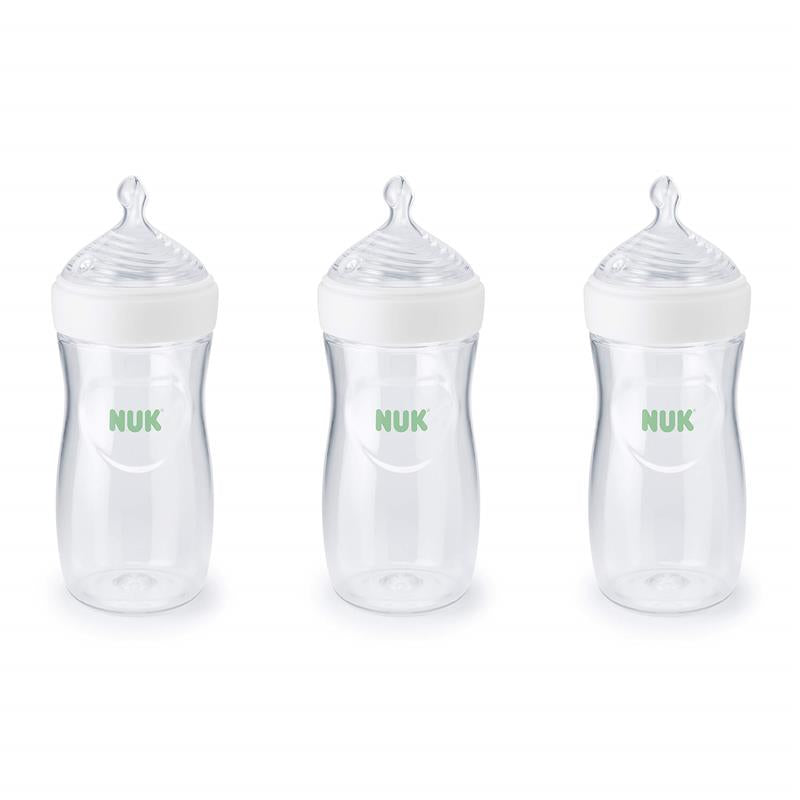 Nuk - 9 Oz 3Pk Simply Natural Baby Bottle with SafeTemp Image 1