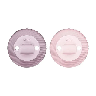 NUK - For Nature 2Pk Girl Silicone Soother 2-in-1, 0/12M Image 1