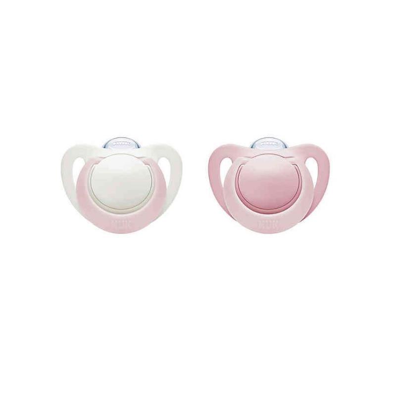NUK® Newborn Boy OR Girl (Blue or Pink) Orthodontic Pacifiers,0-2 M. Image 2