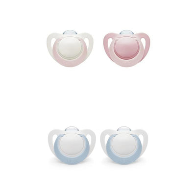 NUK® Newborn Boy OR Girl (Blue or Pink - ASSORTED COLORS) Orthodontic Pacifiers,0-2 M. Image 1