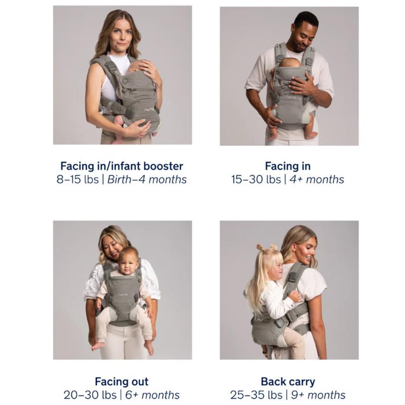 Nuna - CUDL Clik 4 in 1 Baby Carrier Fog Image 2