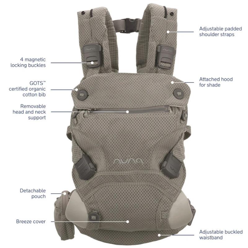 Nuna - CUDL Clik 4 in 1 Baby Carrier Fog Image 4