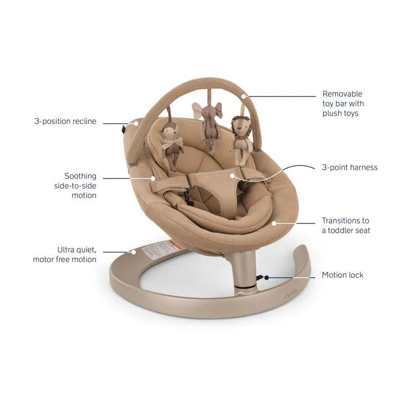 Nuna - Leaf Grow Bouncer, Teddy Image 2