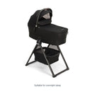 NUNA MIXX SERIES BASSINET & STAND, CAVIAR/CHOCOLATE