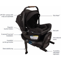 Nuna - Pipa Aire Rx Infant Car Seat With Base Granite Image 2