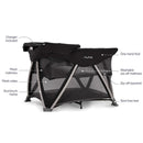 Nuna - Sena Aire + Changer Playard with Zip-Off Bassinet, Caviar Image 2