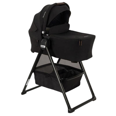 Nuna Swiv™ & Triv™ Series Bassinet + Stand, Caviar/Chocolate Image 1