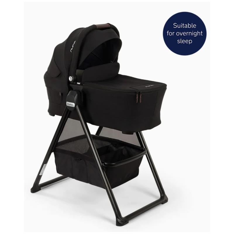 Nuna Swiv™ & Triv™ Series Bassinet + Stand, Caviar/Chocolate Image 5