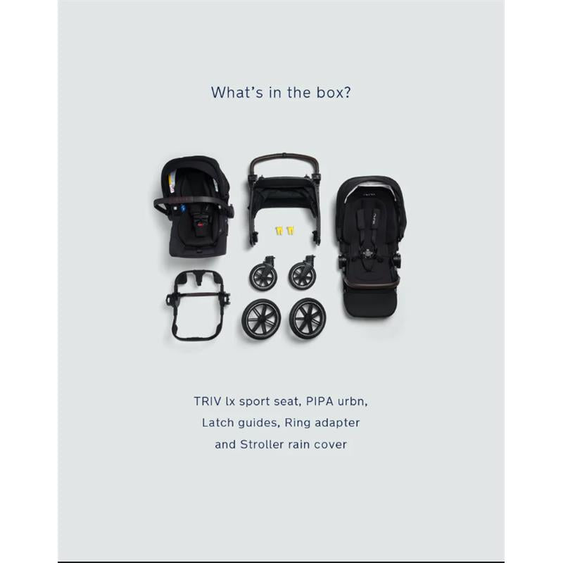 Nuna - Triv Lx + Pipa Urbn Travel Systemm, Caviar Image 19