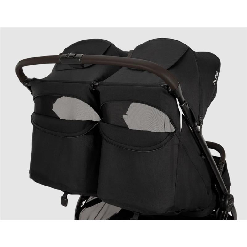 nuna stroller twins Nuna TRVL Dubl Lightweight Side by Side Double Stroller, Caviar