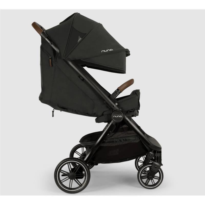 Nuna TRVL Dubl Lightweight Side by Side Double Stroller, Caviar