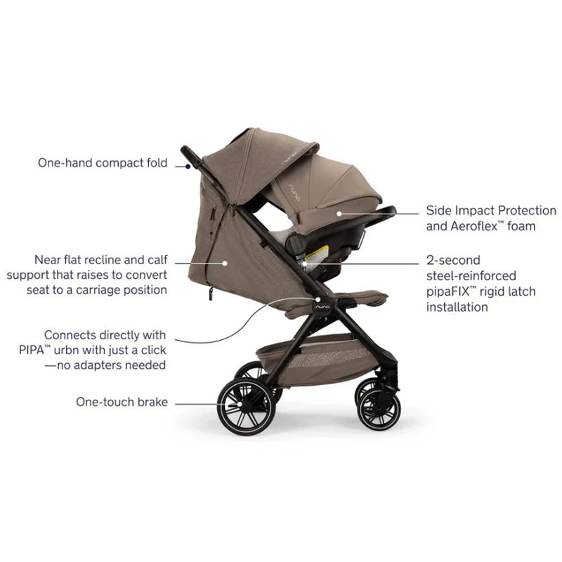 Nuna - TRVL LX + PIPA urbn Travel System, Granite Image 4