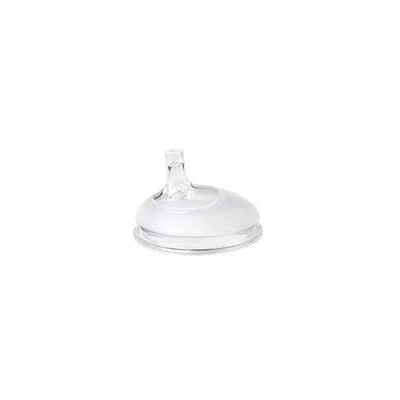 Straw lid for the Ola Baby Gentle Bottle, designed for easy sipping, made with a soft, clear silicone material.