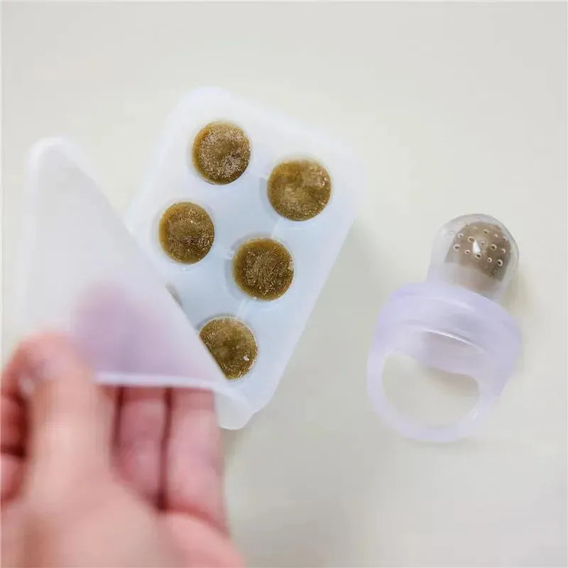 Ola Baby - Silicone Fresh Fruit Feeder & Popsicle Set for Solid Food Introduction, Blueberry Image 3