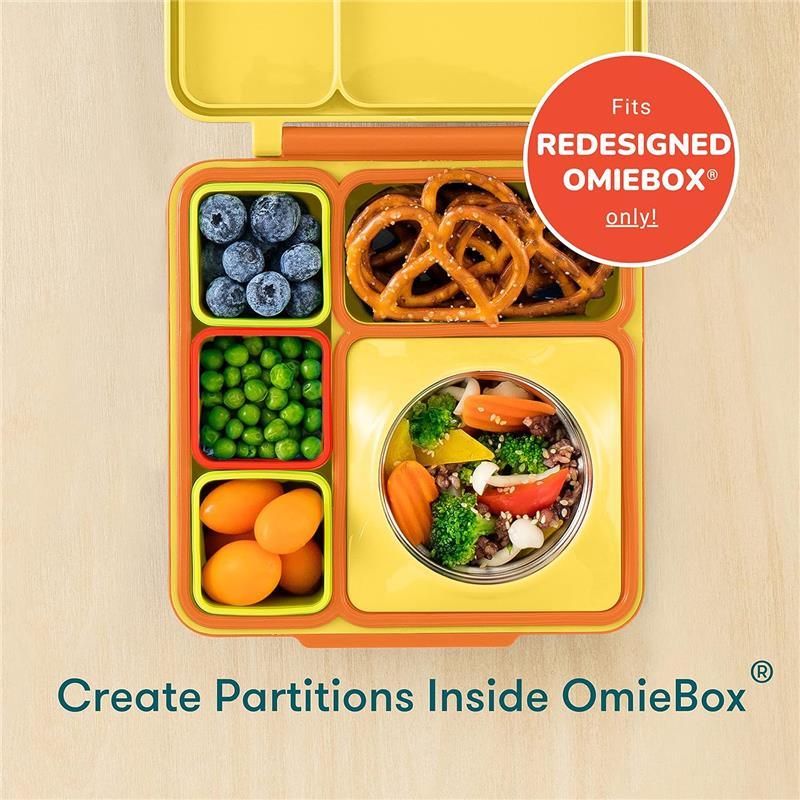 OmieBox - 2Pk Leakproof Dips Containers To Go, Yellow/Red Image 2