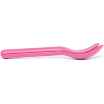 Omie Box - 2Pk Plastic Reusable Fork & Spoon Silverware, Bubble Pink Image 2