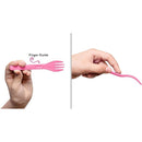 Omie Box - 2Pk Plastic Reusable Fork & Spoon Silverware with Pod for Kids, Bubble Pink Image 3