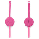 OmieBox - 2Pk Plastic Reusable Fork & Spoon Silverware, Bubble Pink Image 4