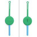 Omie Box - 2Pk Plastic Reusable Fork & Spoon Silverware with Pod for Kids, Mint Green Image 4