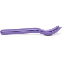 Omie Box - 2Pk Plastic Reusable Fork & Spoon Silverware with Pod for Kids, Purple Plum Image 2