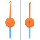 OmieBox - 2Pk Plastic Reusable Fork & Spoon Silverware with Pod for Kids, Sunrise Image 3