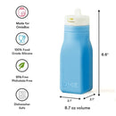 OmieBox - Leak-Proof Silicone Water Bottle, Blue Image 4