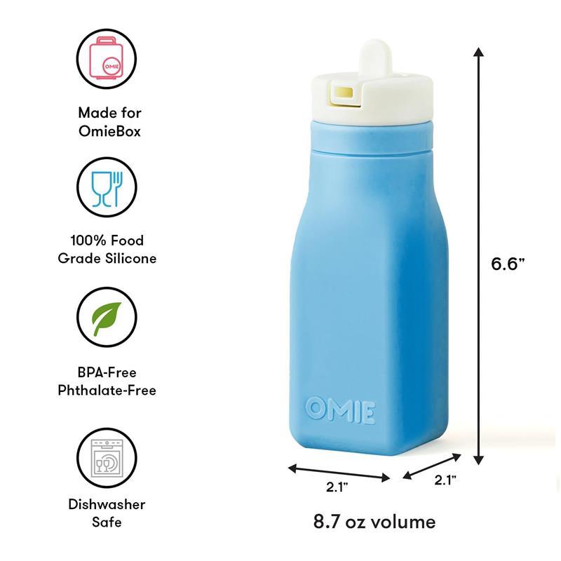 OmieBox - Leak-Proof Silicone Water Bottle, Blue Image 4