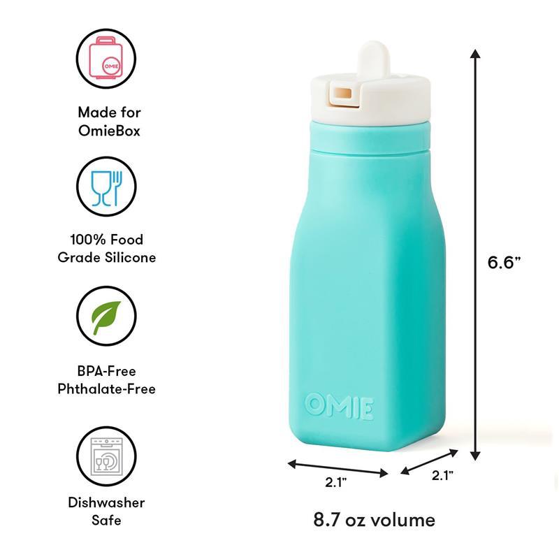 OmieBox - Leak-Proof Silicone Water Bottle, Teal Image 4