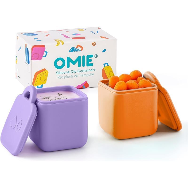 OmieBox - 2Pk Leakproof Dips Containers To Go, Purple/Orange Image 1