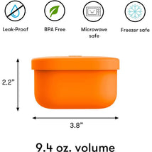 OmieBox - Silicone Leakproof Snack Containers To Go, Orange Image 2