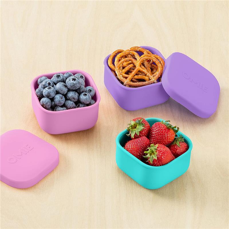 OmieBox - Silicone Leakproof Snack Containers To Go, Teal Image 4