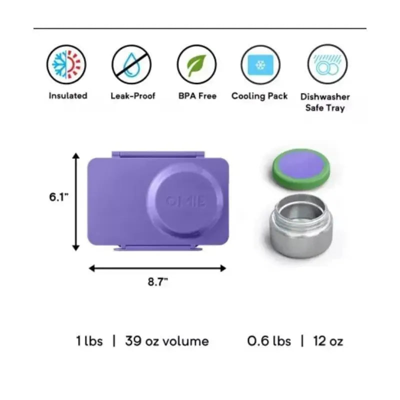 OmieBox - Up Carton Bento Box, Graphite Image 4