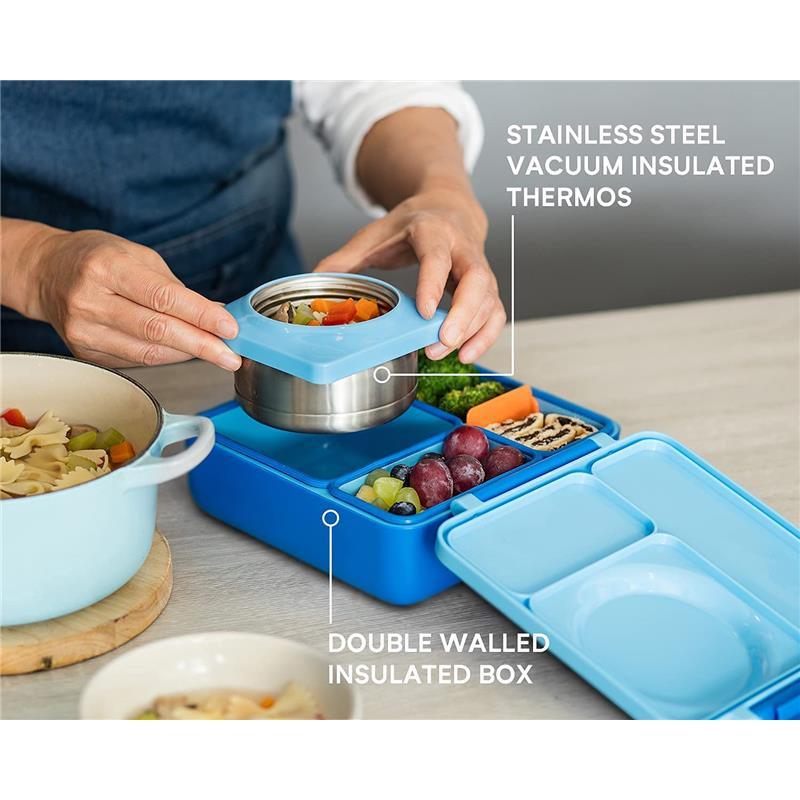 OmieBox - Insulated Bento Box with Leak Proof Thermos Food Jar, Blue Sky Image 3