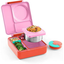 Omie Box - Insulated Bento Box with Leak Proof Thermos Food Jar, Pink Berry Image 1