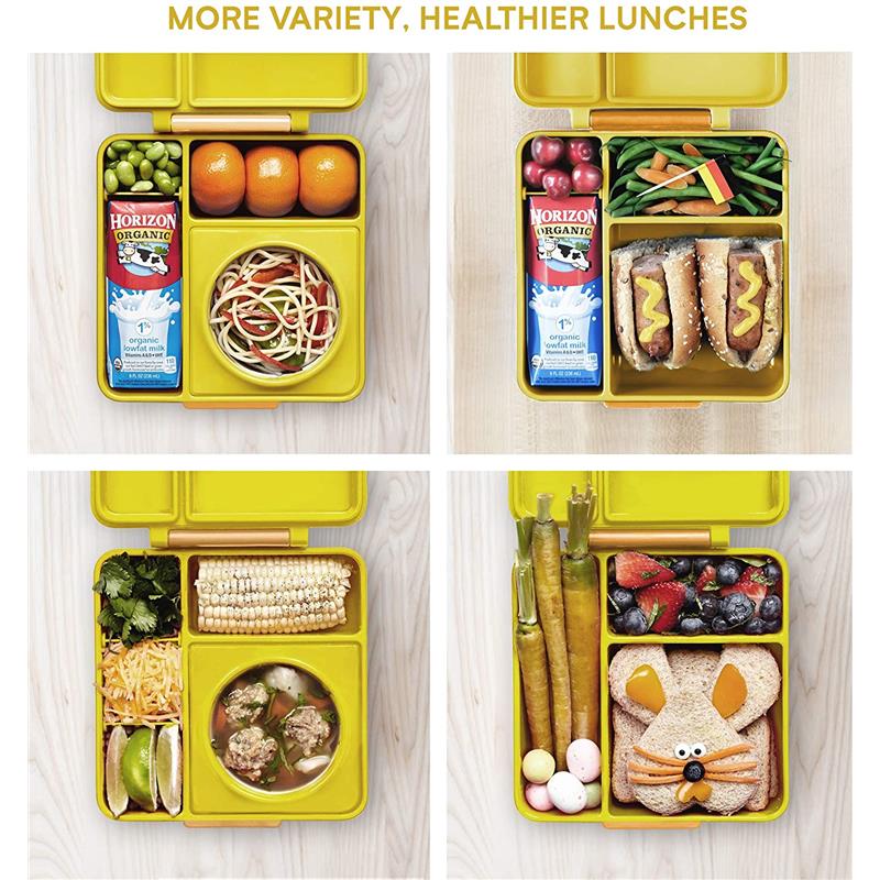 OmieBox Divider Lunch Box for Kids, Sunshine | Insulated Lunch Box Image 2