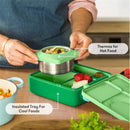OMIEBox - Insulated Bento Lunch Box with Leakproof, Green Apple Image 3