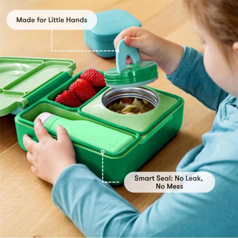 OMIEBox - Insulated Bento Lunch Box with Leakproof, Green Apple Image 5