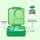 OMIEBox - Insulated Bento Lunch Box with Leakproof, Green Apple Image 6