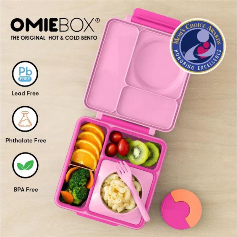 OMIEBox - Insulated Bento Lunch Box with Leakproof, Pink Image 2