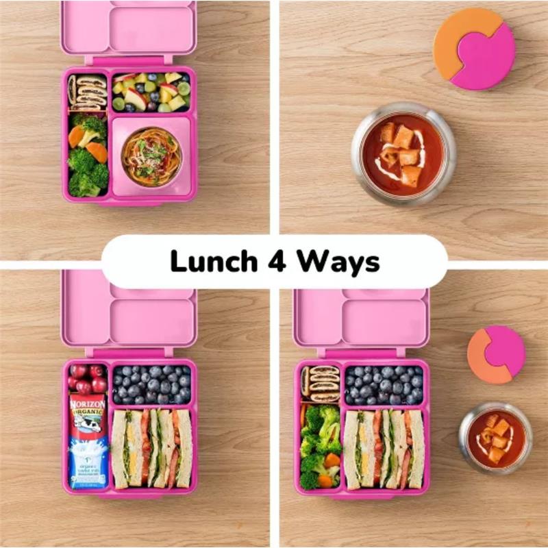 OMIEBox - Insulated Bento Lunch Box with Leakproof, Pink Image 4