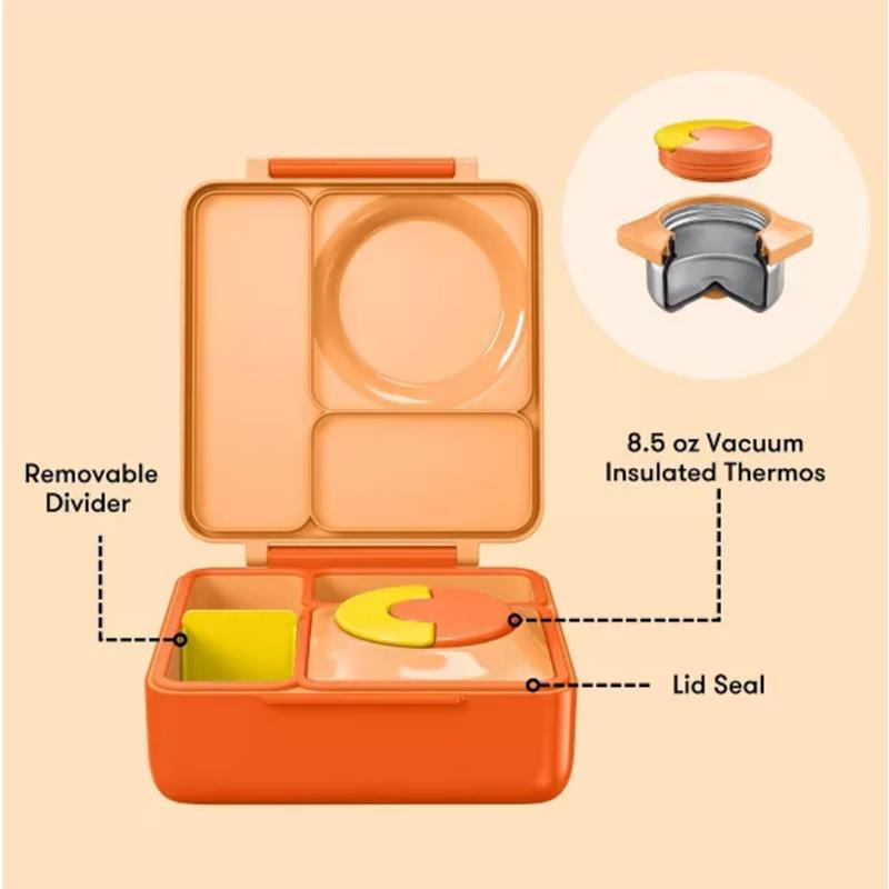 OMIEBox - Insulated Bento Lunch Box with Leakproof, Poppy Orange Image 2