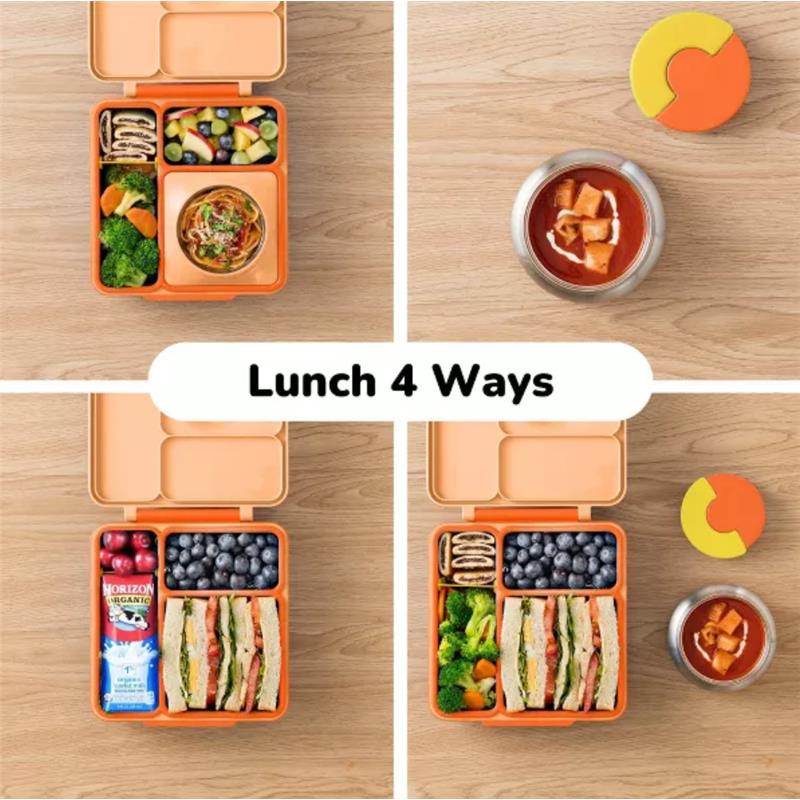 OMIEBox - Insulated Bento Lunch Box with Leakproof, Poppy Orange Image 3