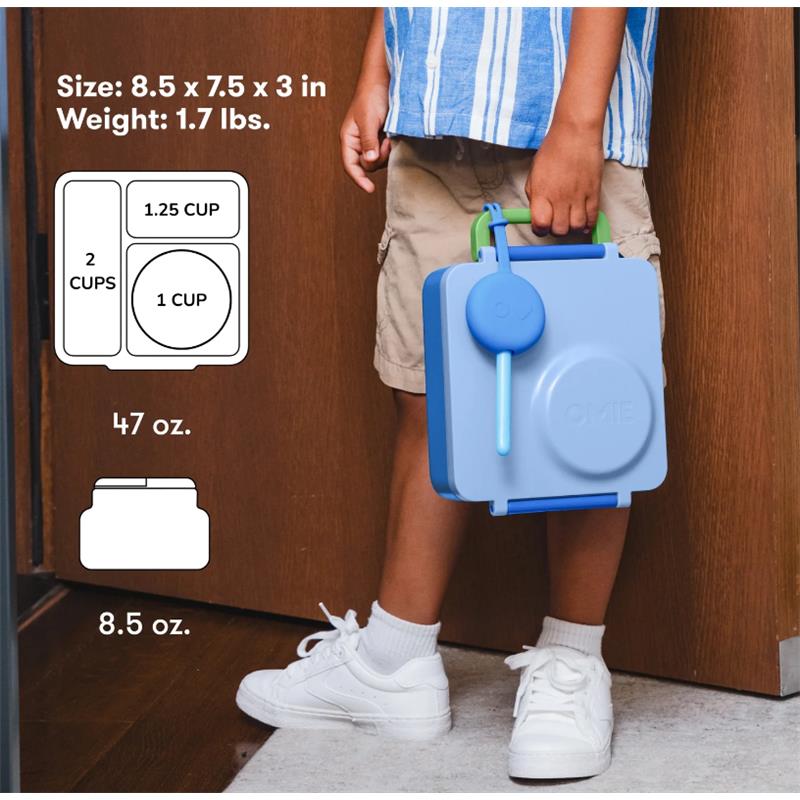 OMIEBox - Insulated Bento Lunch Box with Leakproof, Sea Blue Image 3