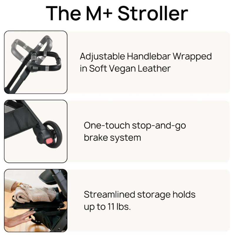Orbit Baby M+ Compact Stroller, Black/Black Image 10